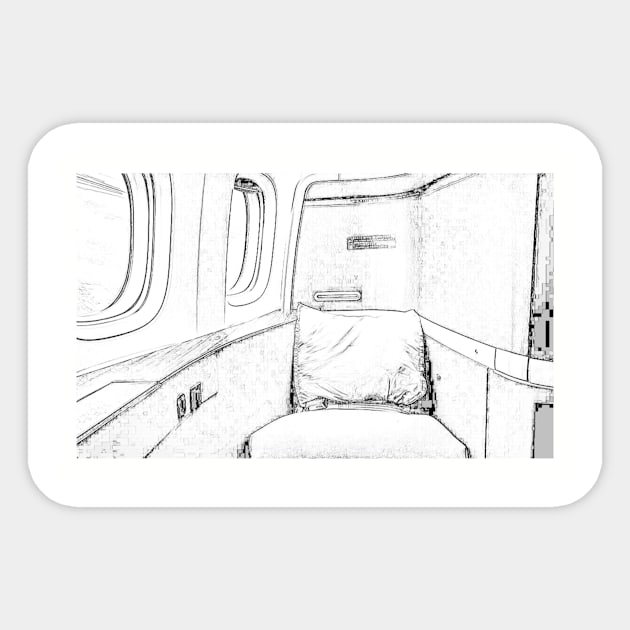 firstclassqueen airplane seat Sticker by FirstClassQueen